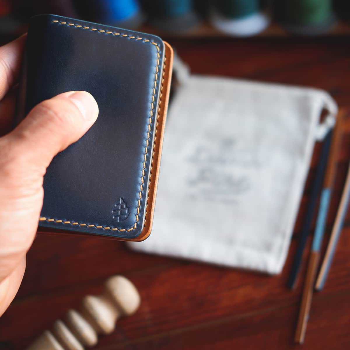 Slim Bifold Leather Wallet