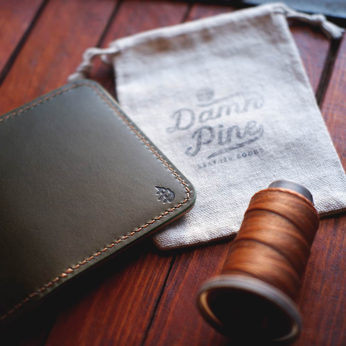 Exterior of The Mountain Bifold wallet in Buttero full grain vegetable tanned leather